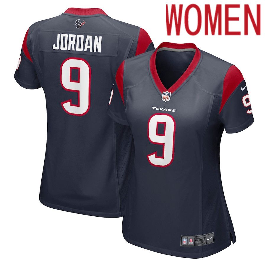 Women Houston Texans #9 Brevin Jordan Nike Navy Game NFL Jersey